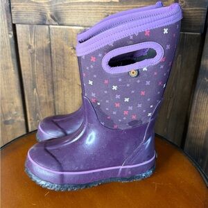 Bogs Kids' Purple Patterned -30 degree Rain Boots